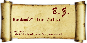 Bockmüller Zelma névjegykártya